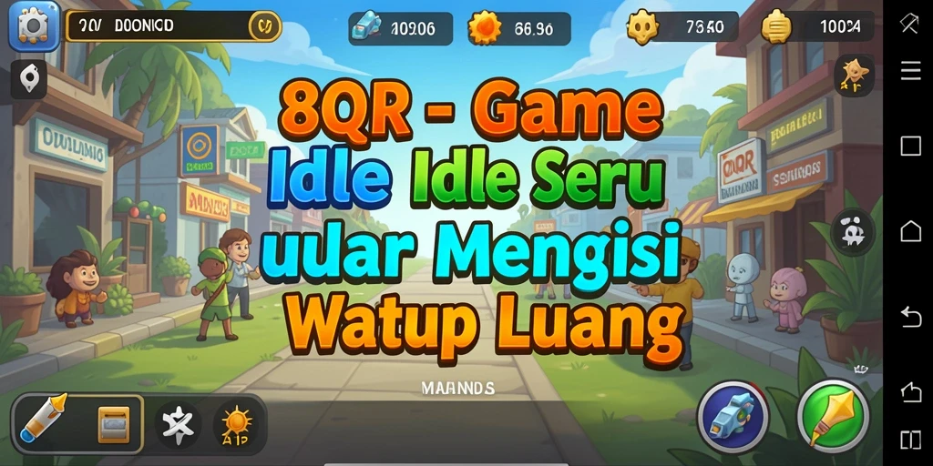 Tampilan gameplay 8QR yang menarik dan penuh warna.