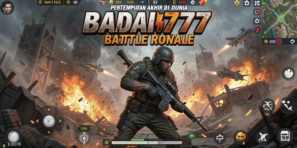 Gameplay seru dalam pertempuran Battle Royale BADAI777.