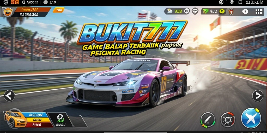 Tampilan gameplay BUKIT777 yang menarik dalam balapan penuh aksi.