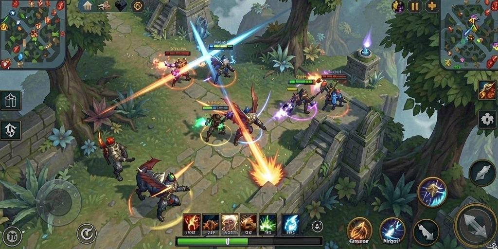 Gameplay D73 menunjukkan pertempuran dan strategi pemain yang seru.