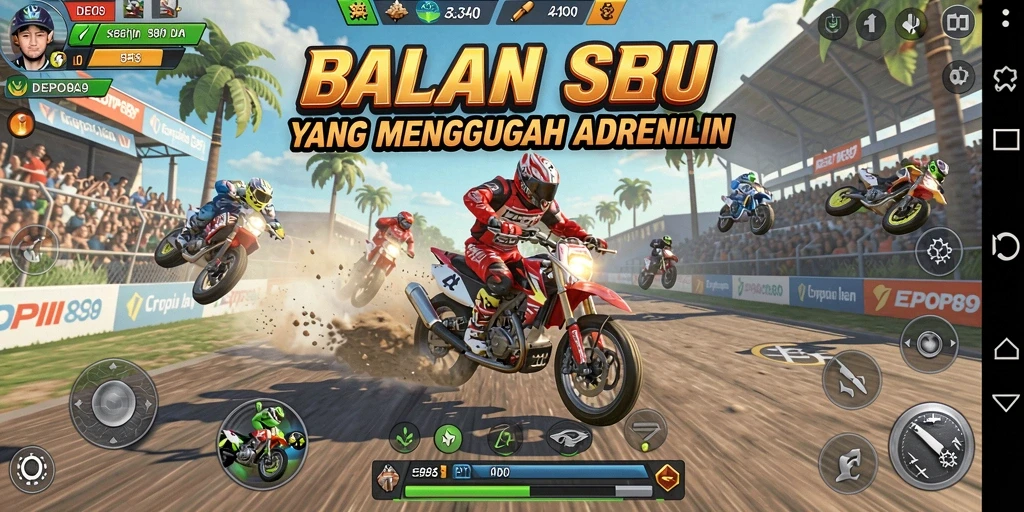 Tangkapan layar DEPO89 menampilkan aksi balapan yang mendebarkan di berbagai lintasan.