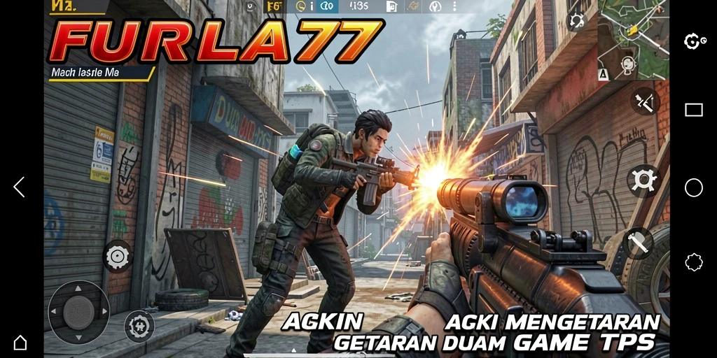 Screenshot FURLA77 menunjukkan aksi seru dalam gameplay TPS.