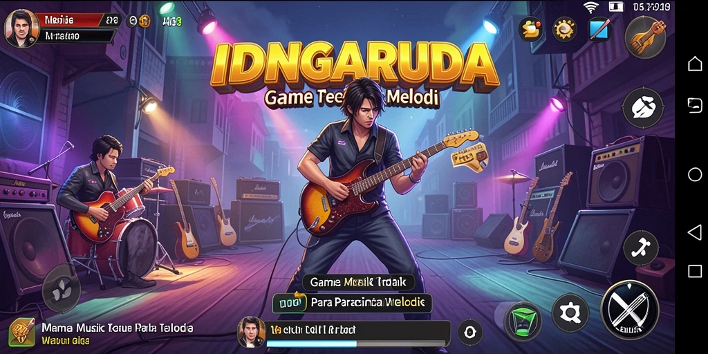 Tampilkan gameplay seru dalam permainan musik IDNGARUDA.