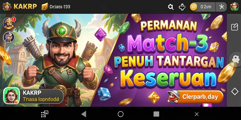Tampilan gameplay KAKRP yang seru dan penuh warna.