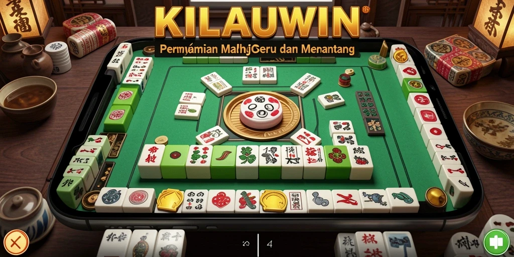 Tampilan gameplay seru dari KILAUWIN saat mencocokkan ubin Mahjong.