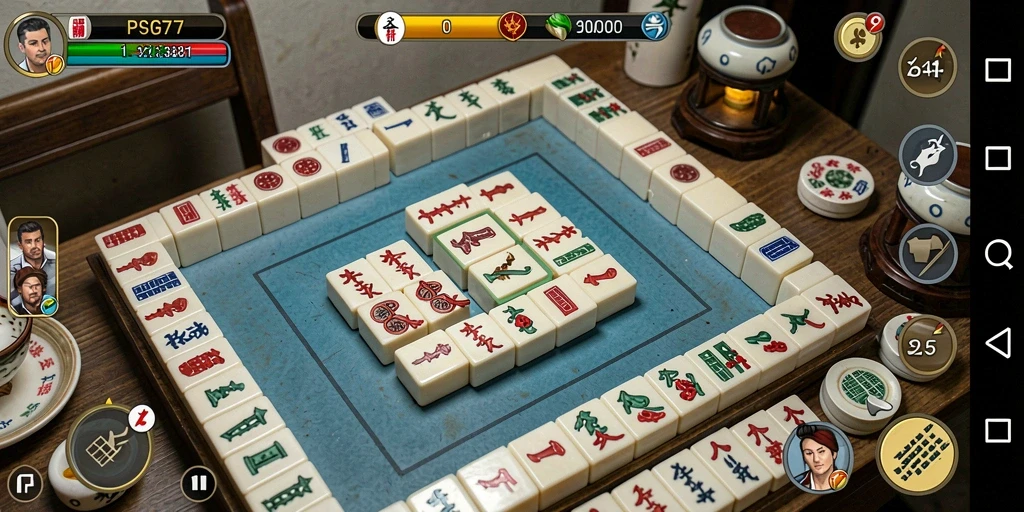 Tampilan seru gameplay Mahjong dari PSG77 dengan desain yang menarik.