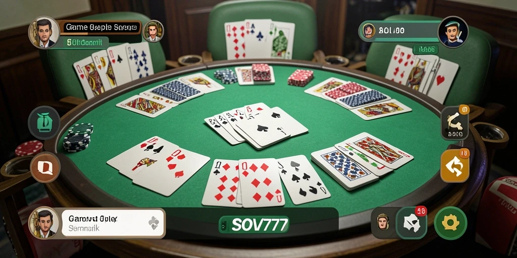 Tampilan gameplay Gaple yang mengasyikkan dan interaktif.