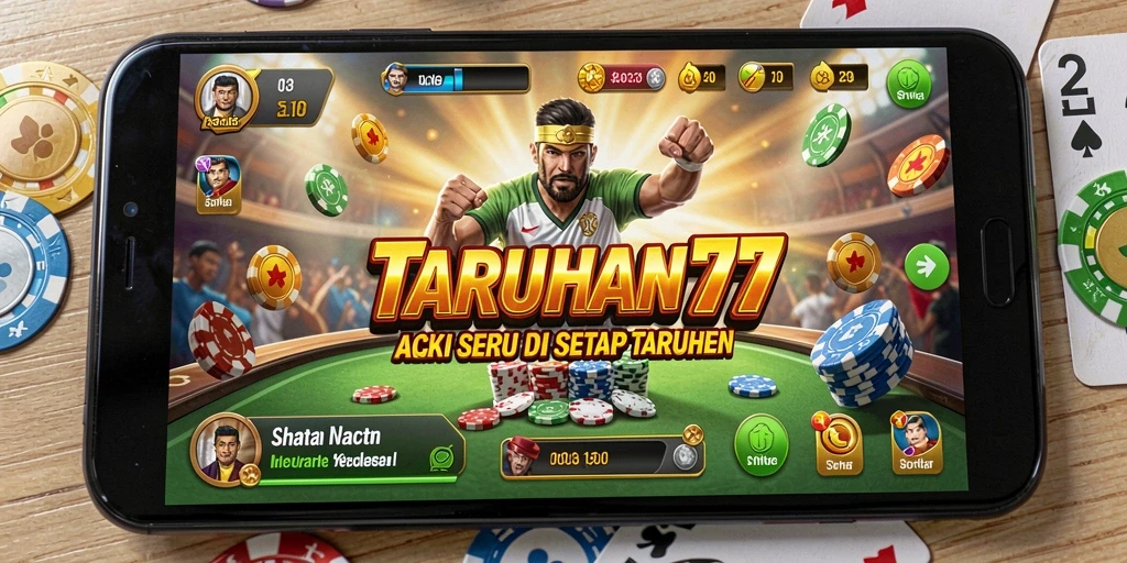Screenshot utama TARUHAN77 menampilkan aksi seru dan grafik menawan.